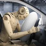 crash tesh dummy in car