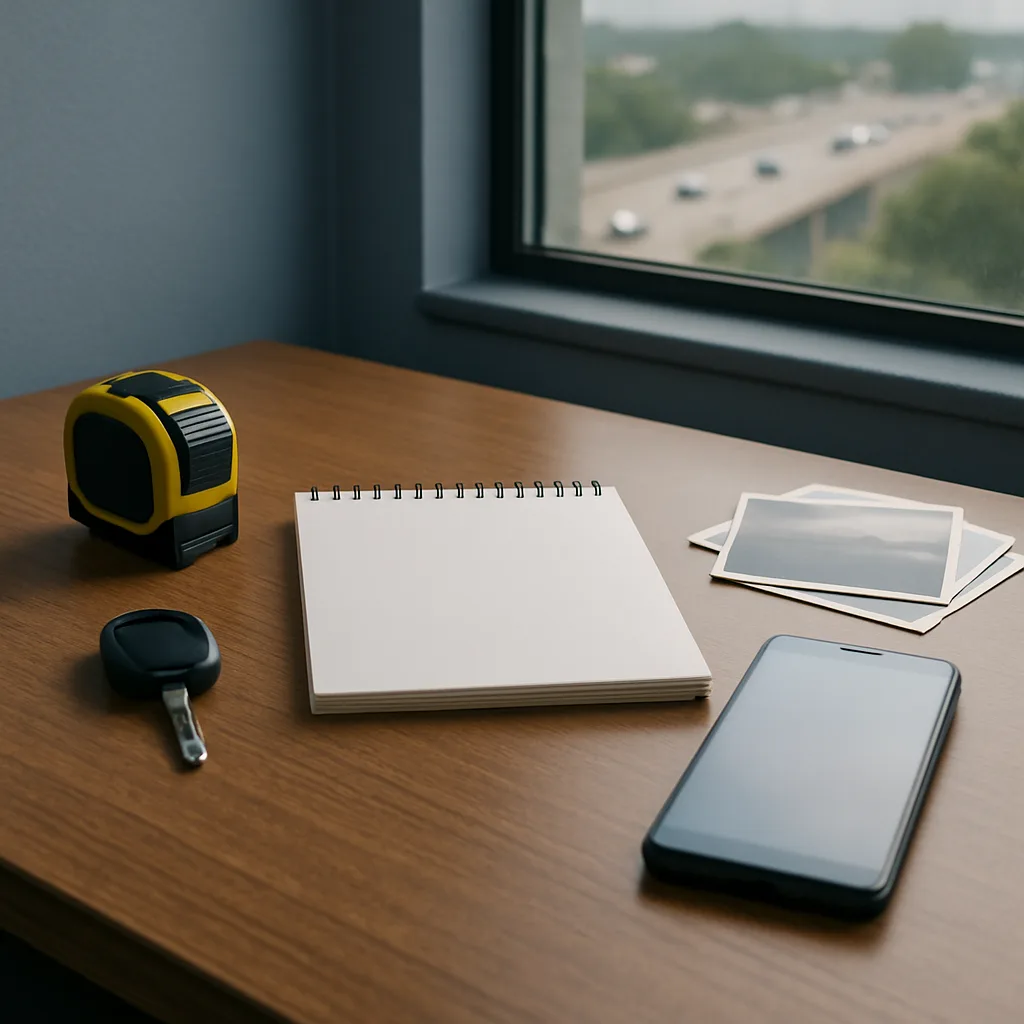 Crash investigation materials for documenting Dallas distracted driving evidence